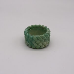 Green candle holder