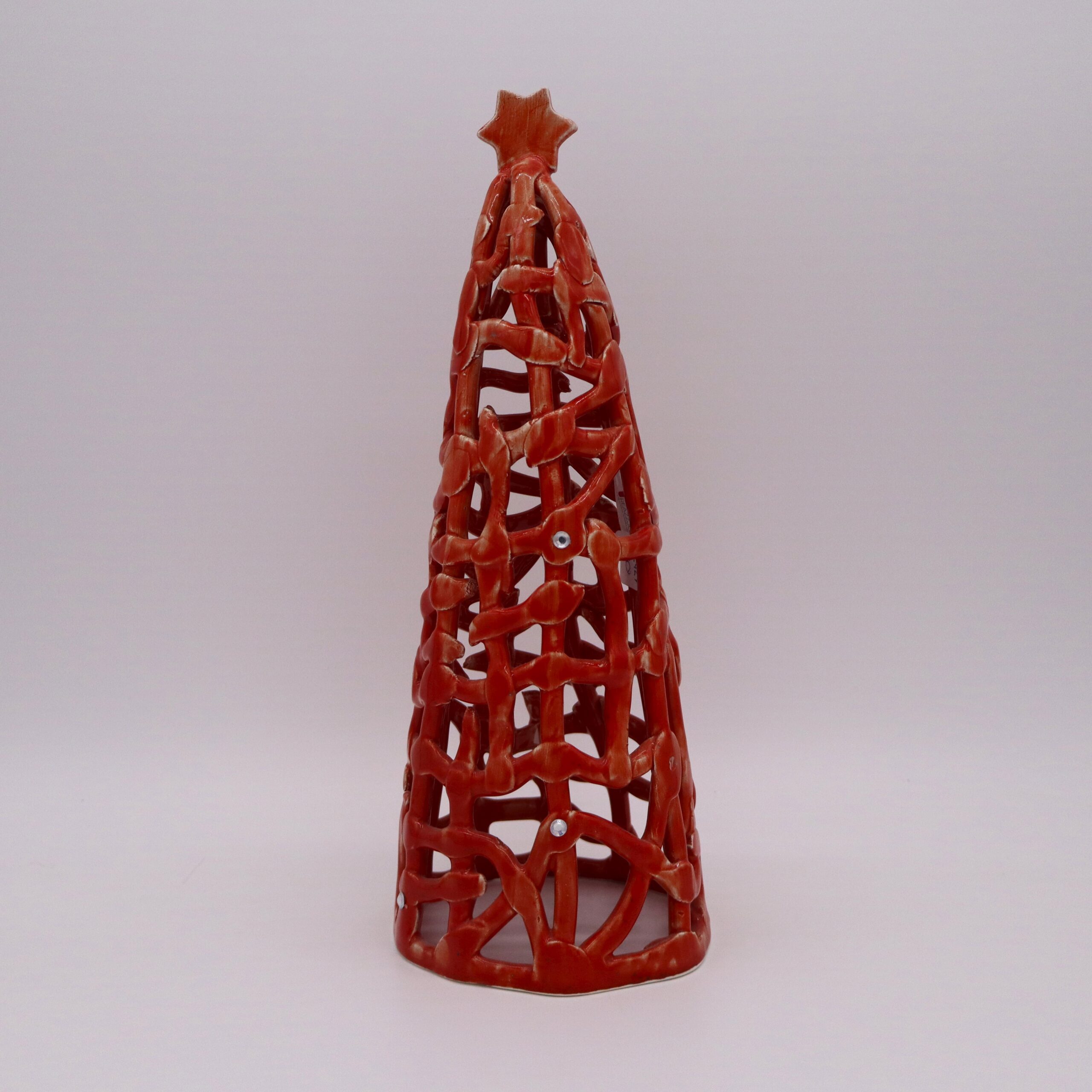 Red Ceramics Christmas Tree