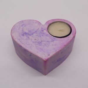 Purple Heart Candle Holder