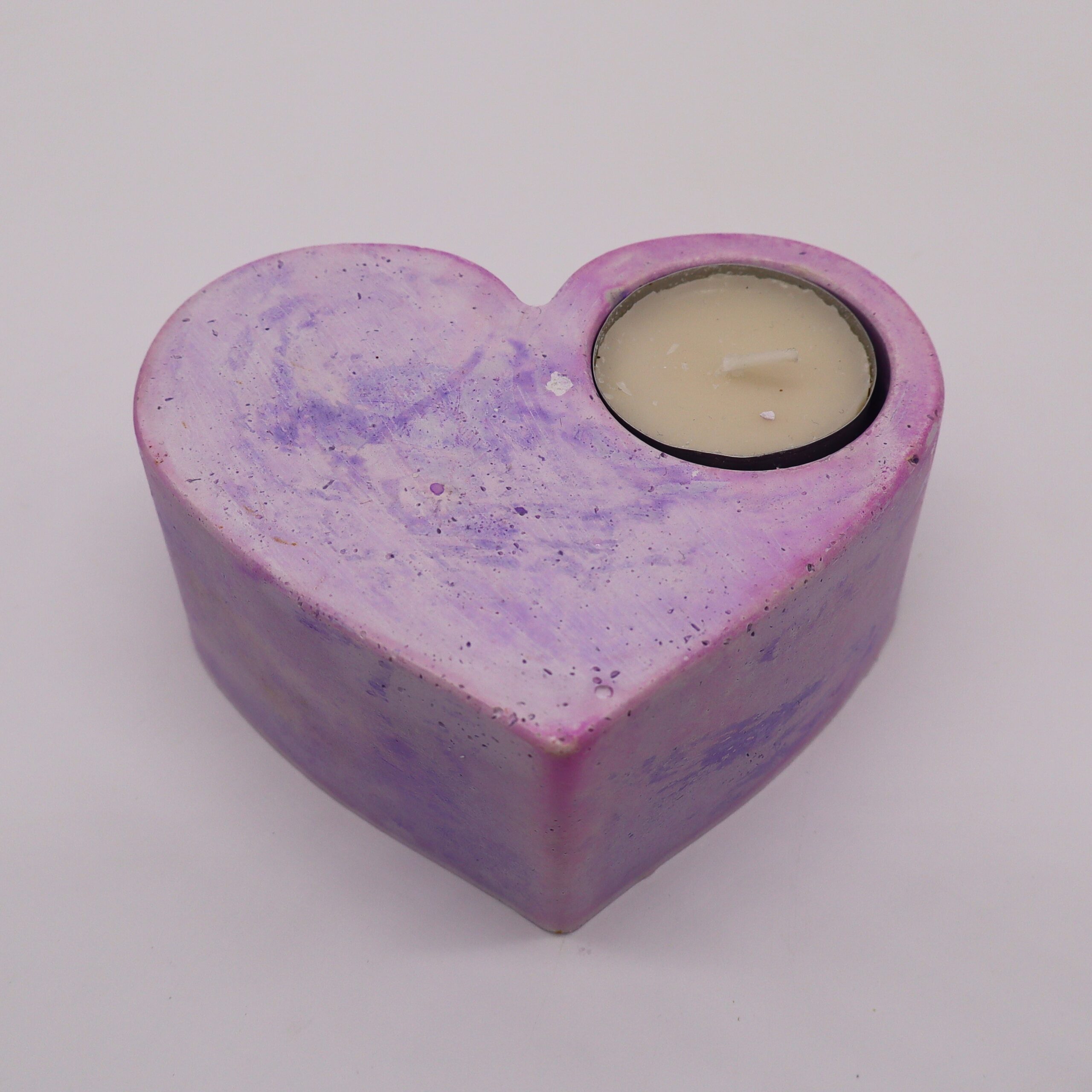 Purple Heart Candle Holder