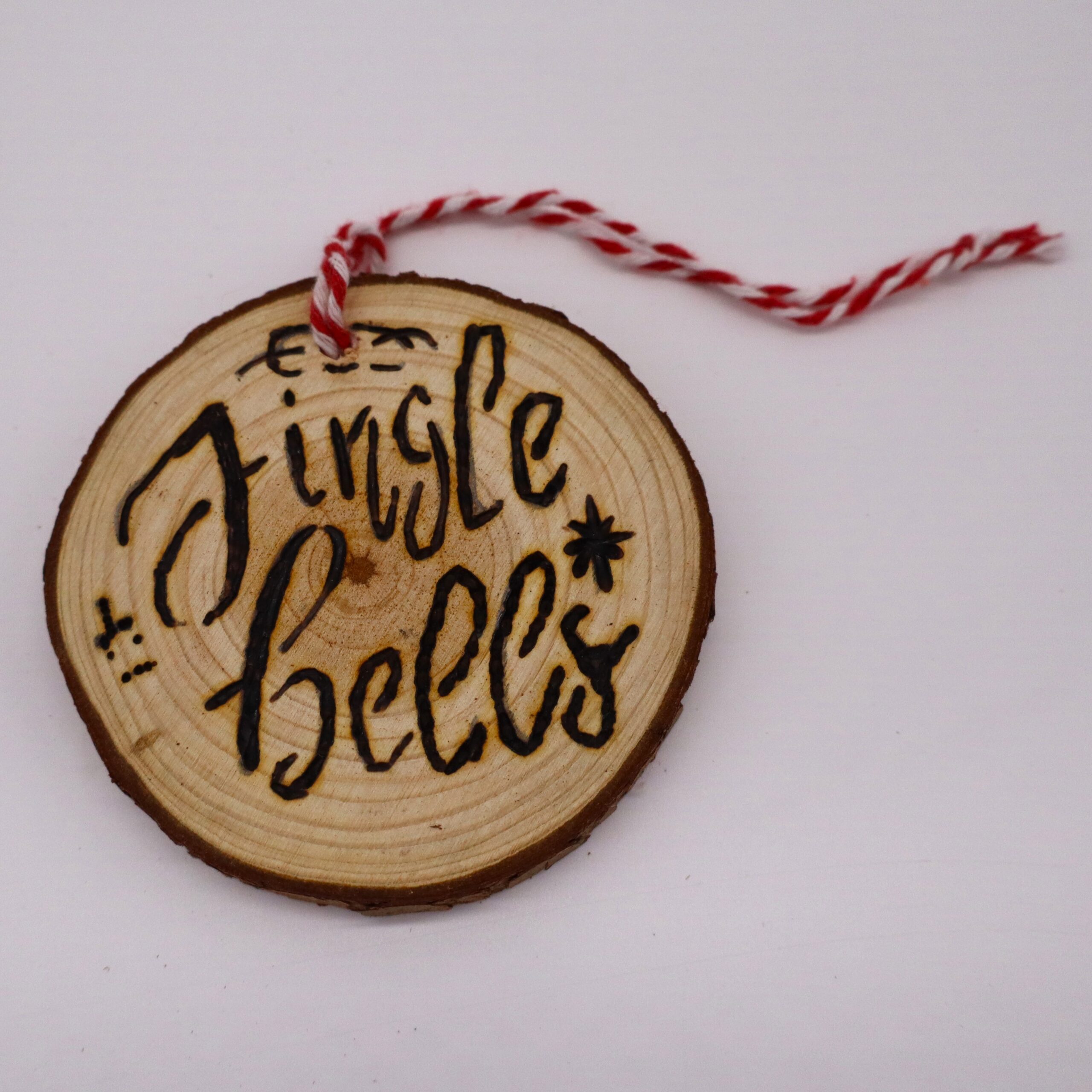 Jingle Bells Engraved Wood Christmas Decoration